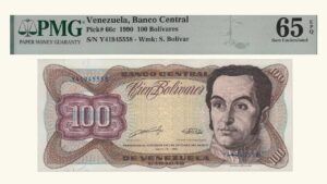 VENEZUELA, 100 Bolívares, Mayo-31-1990, Serie Y8, PMG65-EPQ