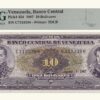 VENEZUELA, 10 Bolívares , Agosto-8-1967, Serie C7, PMG65-EPQ.