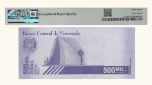 VENEZUELA, 500.000 BsS., Septiembre-03-2020, Serie X8, PMG67 EPQ.  **REPOSICION**