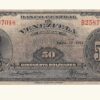 EE.UU. DE VENEZUELA, 50 Bolívares, Enero-17-1952, Serie B7, VF.  **MEDALLON**