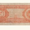 EE.UU. DE VENEZUELA, 50 Bolívares, Enero-17-1952, Serie B7, VF.  **MEDALLON** - Imagen 2