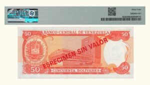 VENEZUELA, 50 Bolívares, Diciembre-8-1992, S/S8, PMG64.  **ESPECIMEN SIN VALOR**