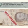 VENEZUELA, 5 Bolívares Digitales, Abril-29-2021, Serie A8, PMG65 EPQ.  **MUESTRA SIN VALOR**
