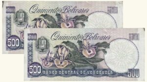 VENEZUELA, 500 Bolívares, Junio-5-1995, Serie K8, VF+.  **ERROR DE IMPRESION**