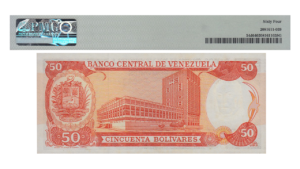 VENEZUELA, 50 Bolívares, Junio-7-1977, Serie G7, PMG-64.