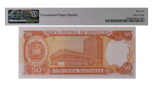 VENEZUELA, 50 Bolívares, Junio-7-1977, Serie H7, PMG66-EPQ.