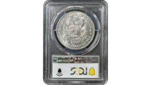 VENEZUELA, 5 Bolívares, 1935, PCGS MS63. **FUERTE**