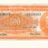VENEZUELA, 500 Bolívares, Agosto-17-1971, Serie C7, XF.  **CANARIO**