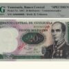 VENEZUELA, 20 Bolívares, Octubre-20-1987, Serie A8 PMG66 EPQ.  **MUESTRA SIN VALOR**