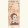 VENEZUELA, 50.000 Bolívares Soberanos, Enero-22-2019, Serie A8, VF+.  **ERROR DE CORTE**