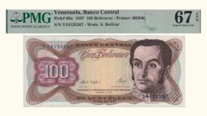 VENEZUELA, 100 Bolívares, Febrero-3-1987, Serie Y8, PMG67-EPQ.