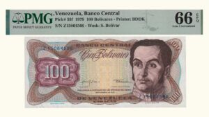 VENEZUELA, 100 Bolívares, Septiembre-18-1979, Serie Z8, PMG66-EPQ.