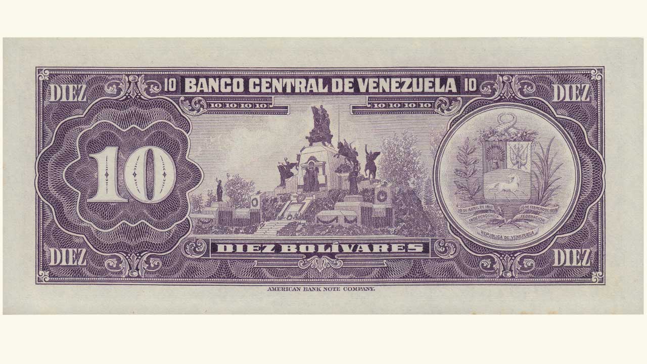 VENEZUELA, 10 Bolívares, Junio-7-1977, Serie A8, AU. - Imagen 2