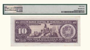 VENEZUELA, 10 Bolívares, Junio-2-1964, Serie S7, PMG-64. (fas)