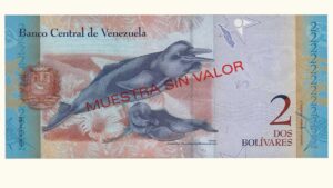 VENEZUELA, 2 Bolívares Fuertes, Agosto-19-2014, Serie V8, UNC.  **MUESTRA SIN VALOR**