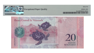 VENEZUELA, 20 Bolívares Fuertes, Marzo-20-2007, Serie Z8, PMG-66-EPQ **REPOSICION**