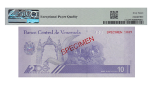 VENEZUELA, 10 Bolívares Digitales, Abril-29-2021, Serie A8, PMG67 EPQ.  **SPECIMEN**