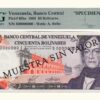 VENEZUELA, 50 Bolívares, Noviembre-3-1988, Serie S8, PMG66-EPQ.  **MUESTRA SIN VALOR**
