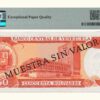 VENEZUELA, 50 Bolívares, Noviembre-3-1988, Serie S8, PMG66-EPQ.  **MUESTRA SIN VALOR** - Imagen 2