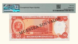 VENEZUELA, 50 Bolívares, Noviembre-3-1988, Serie S8, PMG66-EPQ.  **MUESTRA SIN VALOR**