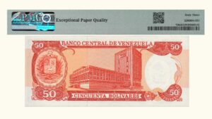 VENEZUELA, 50 Bolívares, Mayo-31-1990, Serie K8, PMG63-EPQ.