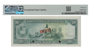 VENEZUELA, 20 Bolívares, Abril-11-1972,  PMG65.-EPQ.  **MUESTRA**