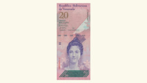 VENEZUELA, 20 Bolívares Fuertes, Mayo-24-2007, Serie F8, UNC.  **CAPICUA o RADAR**