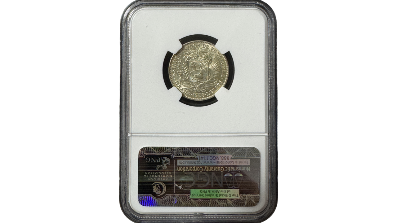 EE.UU. DE VENEZUELA, 1 Bolivar, 1935, NGC MS62. - Imagen 2
