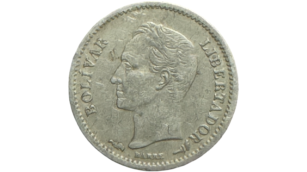 EE.UU. DE VENEZUELA, ¼ Bolívar, 1900, XF. **25 CÉNTIMOS o MEDIO** - Imagen 2