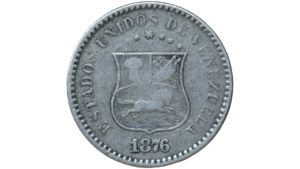 EE.UU. DE VENEZUELA, 1 Centavo, 1876, VF.