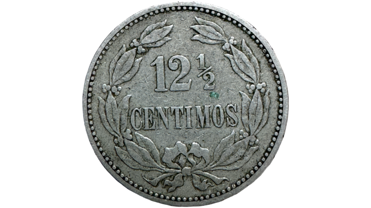 EE.UU. DE VENEZUELA, 12½ Centimos, 1896, VF/ XF. **LOCHA** - Imagen 2