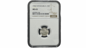 VENEZUELA, 25 Centimos, 1960, NGC MS65.  **MEDIO**