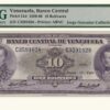 VENEZUELA, 10 Bolívares, Marzo-11-1960 Serie C7, PMG64.  **CARA VOLTEADA**