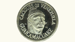 VENEZUELA, Medalla Serie Caciques De Venezuela, 9 Dineros, 1959, AU.  **CACIQUE GUAICAMACUARE**