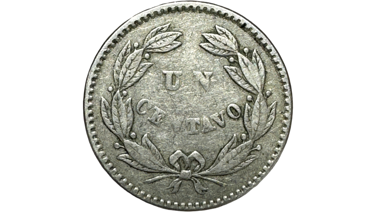 EE.UU. DE VENEZUELA, 1 Centavo, 1876, VF. - Imagen 2
