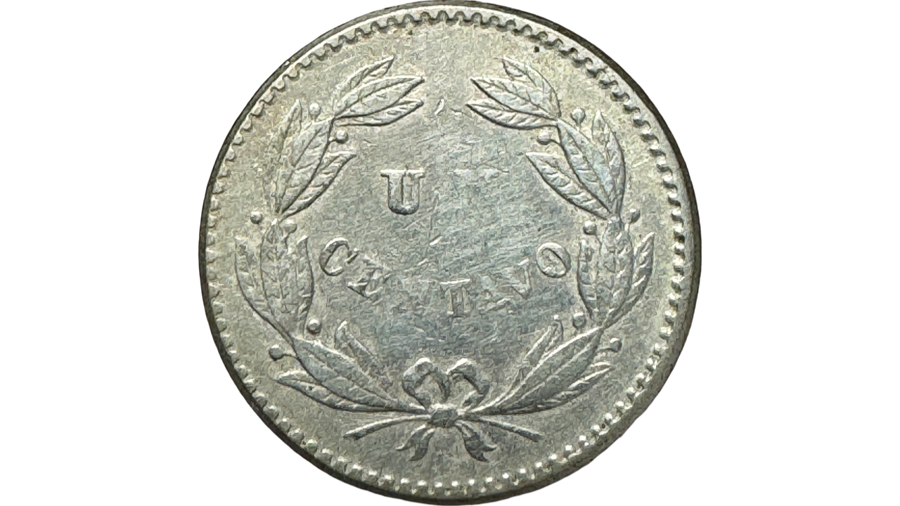 EE.UU. DE VENEZUELA, 1 Centavo, 1877, VF. - Imagen 2