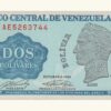 VENEZUELA, 2 Bolívares, Octubre-5-1989, Serie AE7, UNC.  **TINOQUITO**