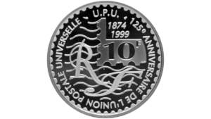 FRANCIA, 10  Francos, 1999, UNC. “125e ANNIVERSAIRE DE L’UNION POSTALE UNIVERSELLE U.P.U.”