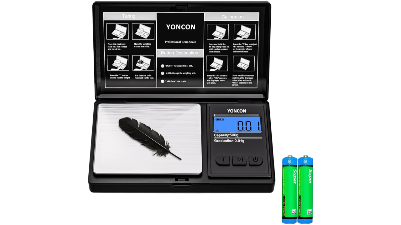 YONCON, Báscula de Precisión Ultra Precisa Digital de 0.01 gramos - 500 gramos