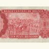 BOLIVIA, 100 Bolivianos, Julio-13-1962, Serie P7, AU+ - Imagen 2