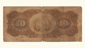 BOLIVIA, 10 Bolivianos, Mayo-11-1911, Serie H6, VG.