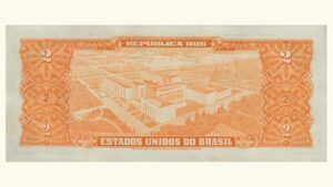 BRASIL, 2 Cruzeiros, 1956 – 1958, Serie 646A6, AU