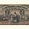 PERU, 2 SOLES, Junio-30-1879, Serie B6, VF