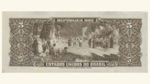 BRASIL, 5 Cruzeiros, 1962 – 1964, Serie 2391A6, AU