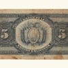 BOLIVIA, 5 Bolivianos, Mayo-11-1911, Serie T6, F. - Imagen 2