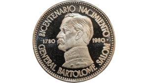 VENEZUELA, Medalla Italcambio, 9 Dinero 1968, AU+.  **ESTADOS DE VENEZUELA**