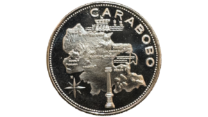 VENEZUELA, Medalla Italcambio, 9 Dinero 1968, AU+.  **ESTADOS DE VENEZUELA**