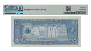 VENEZUELA, 5 Bolívares, Mayo-10-1966, Serie C7, PMG65-EPQ.  **DIEGUITO / CONMEMORATIVO**