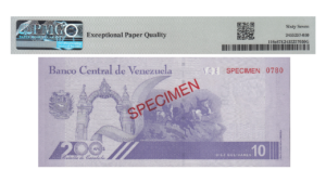 VENEZUELA, 10 Bolívares Digitales, Abril-29-2021, Serie A8, PMG67 EPQ.  **SPECIMEN**