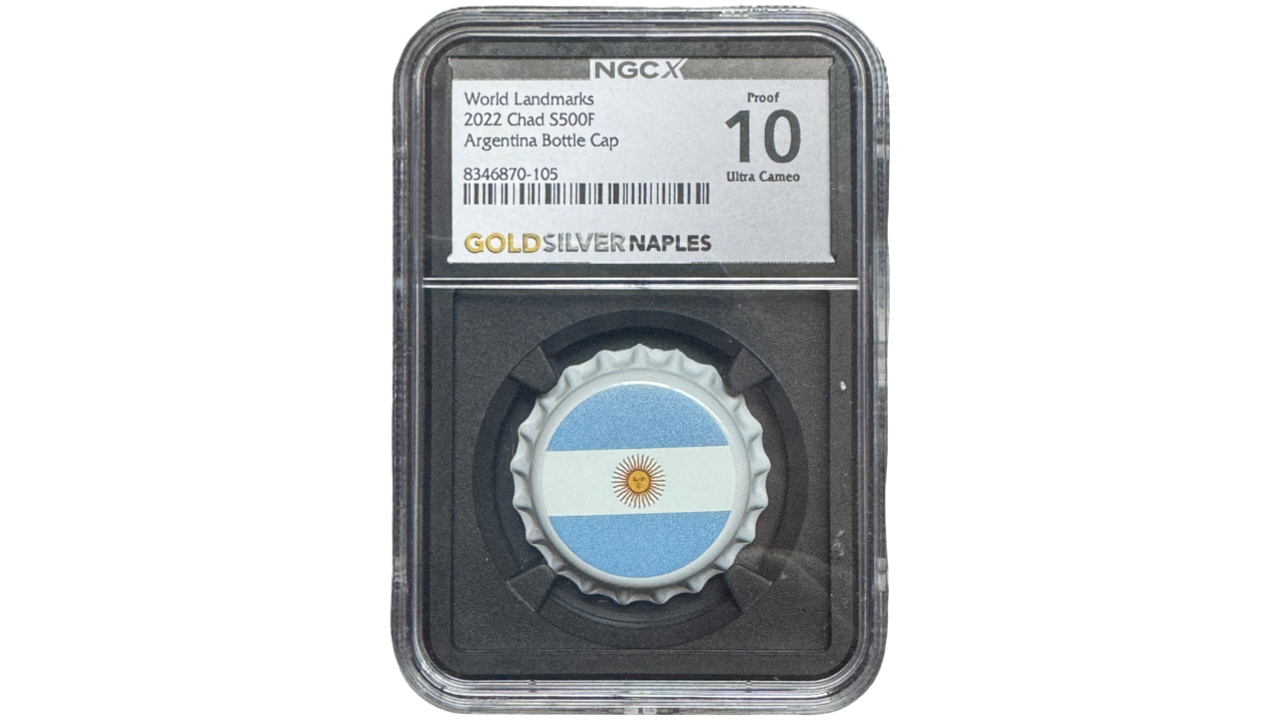 CHAD, 500 Francs, 2022, NGCX PF10. **SERIE: WORLD LANDMARKS; ARGENTINA**